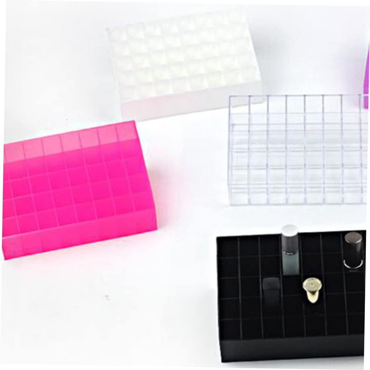 Lip Gloss Holder 40 Box Acrylic Storage Box Drawer Organizer for Makeup Plastic Organizer Box Lipstick Organizer Case Cosmetic Display Cases Lipstick Storage Case Shelf Pink