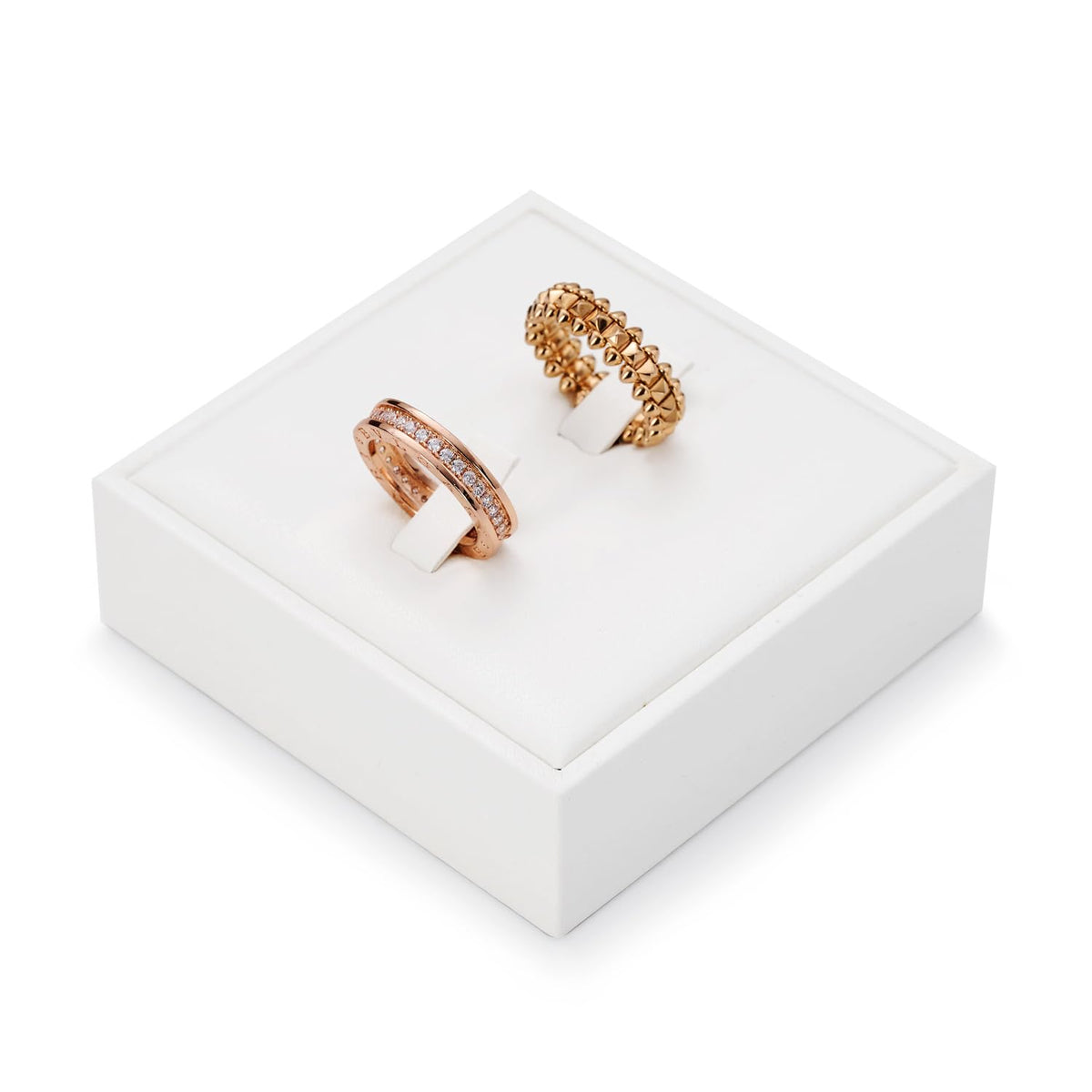 White PU Leather Earring Stud Display Stand