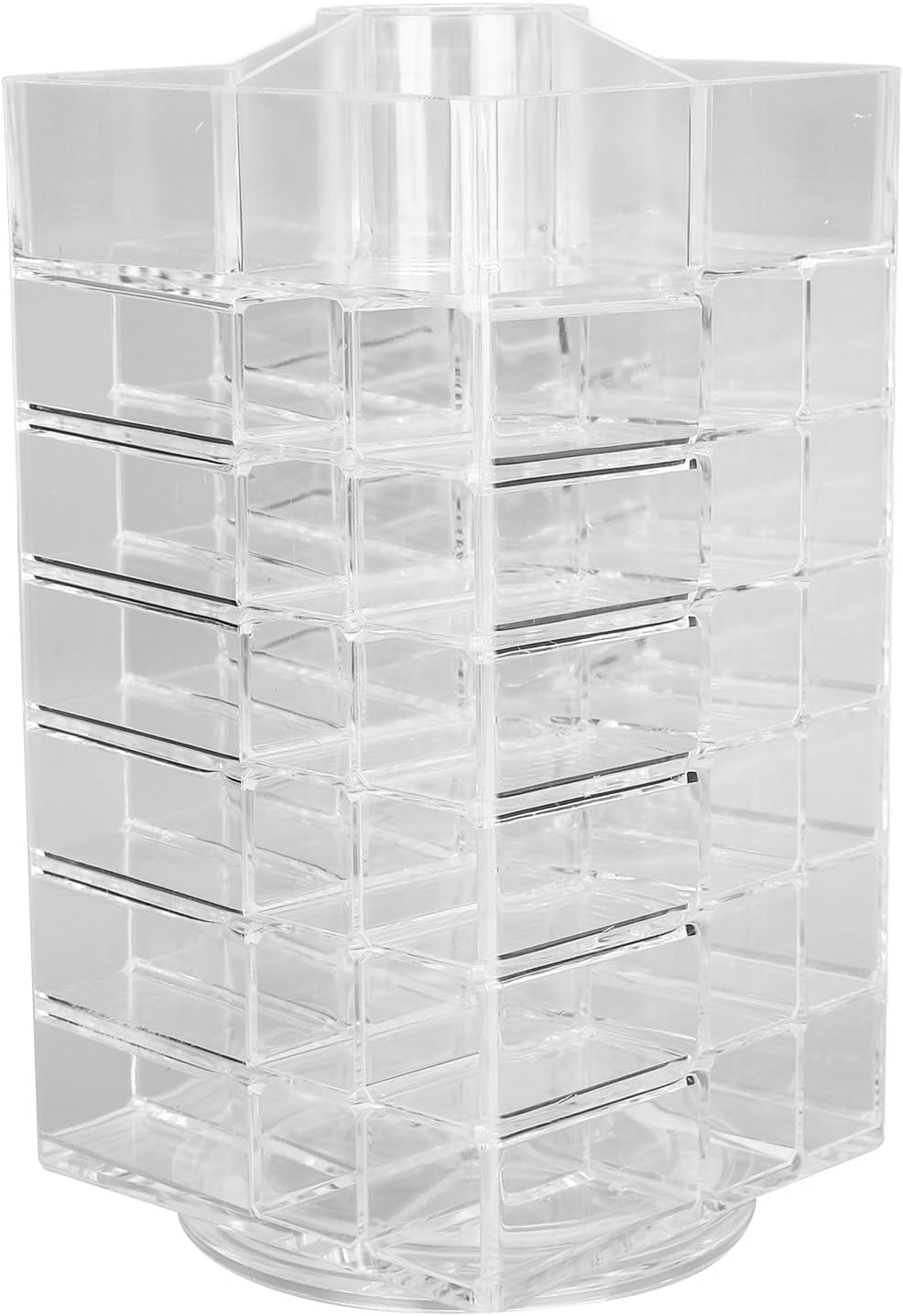 Agatige 53 Slots Acrylic Lipstick Tower Holder, 360 Degree Rotating