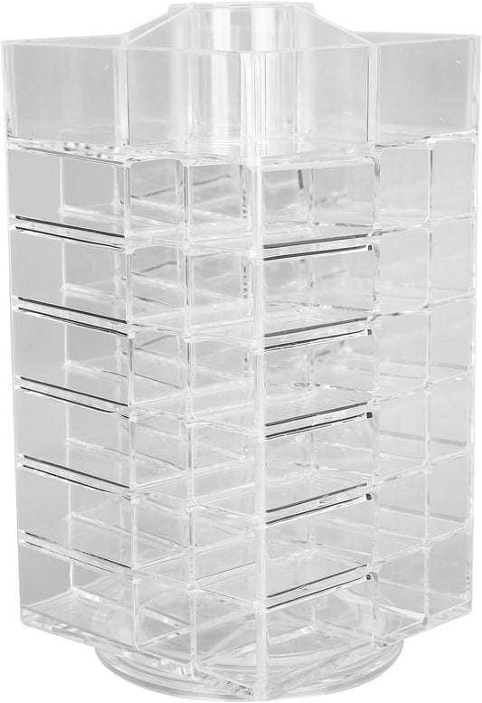 Agatige 53 Slots Acrylic Lipstick Tower Holder, 360 Degree Rotating
