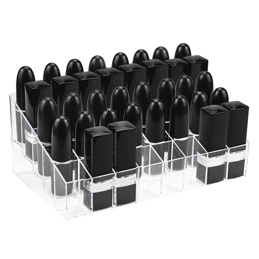 Hedume 2 Pack Lipstick & Makeup Organizer, 40 Slot Acrylic Cosmetic Display Case for Lipstick, Brushes, Bottles