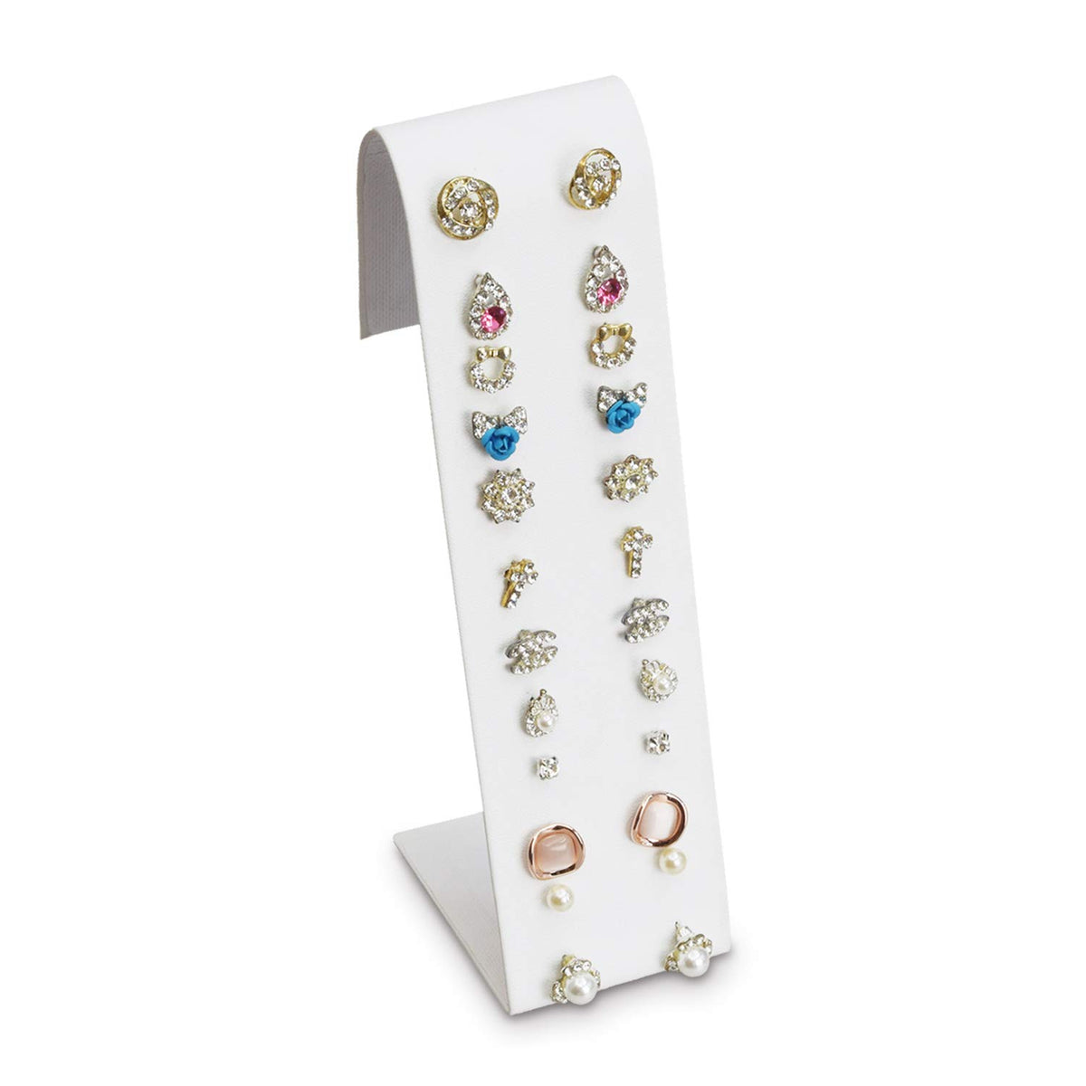 MOOCA 2pcs Black Velvet Adjustable Earring Display Stand for 12 Pairs