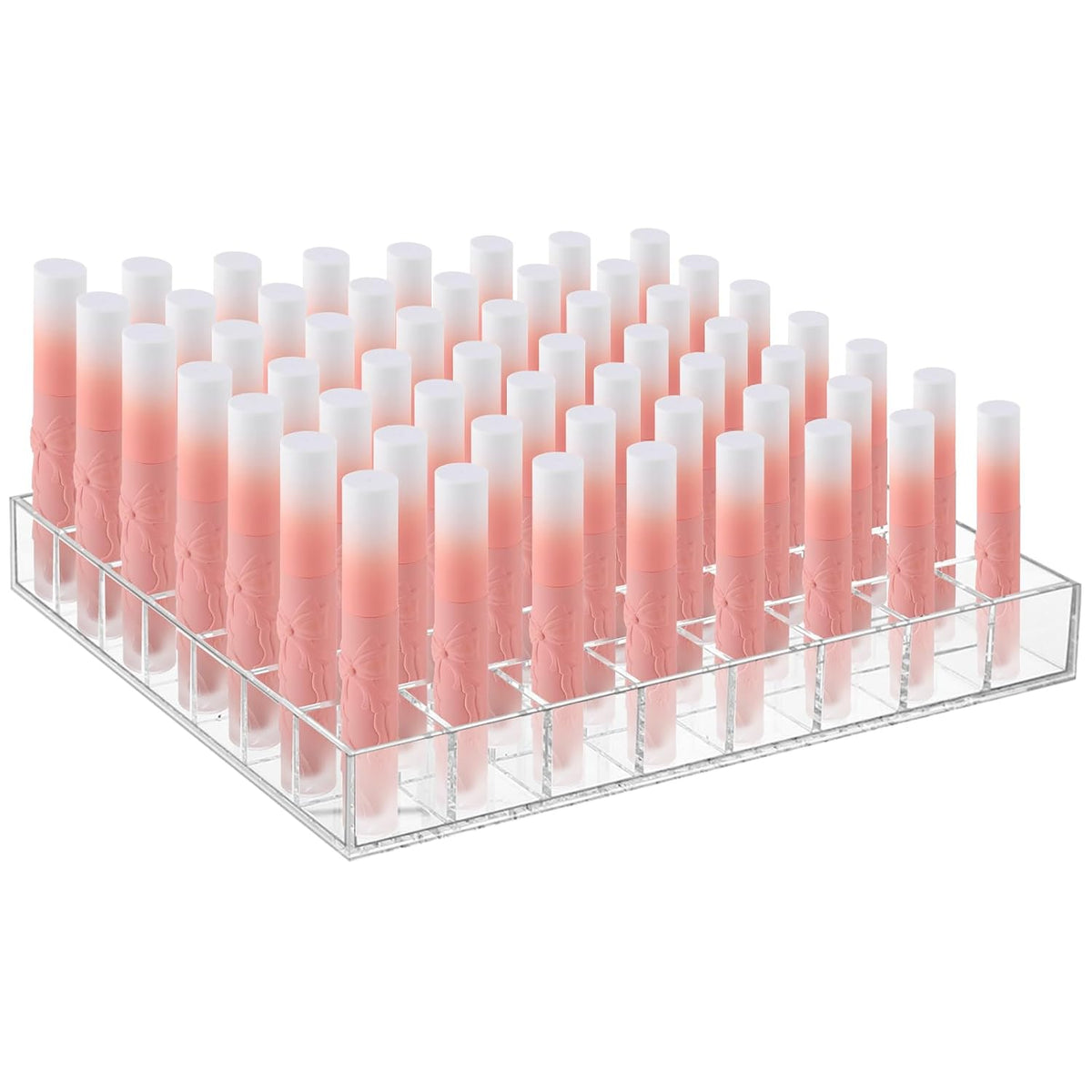 Mumufy Lipstick Holder Clear Acrylic Makeup Organizer Display, 56 Slot