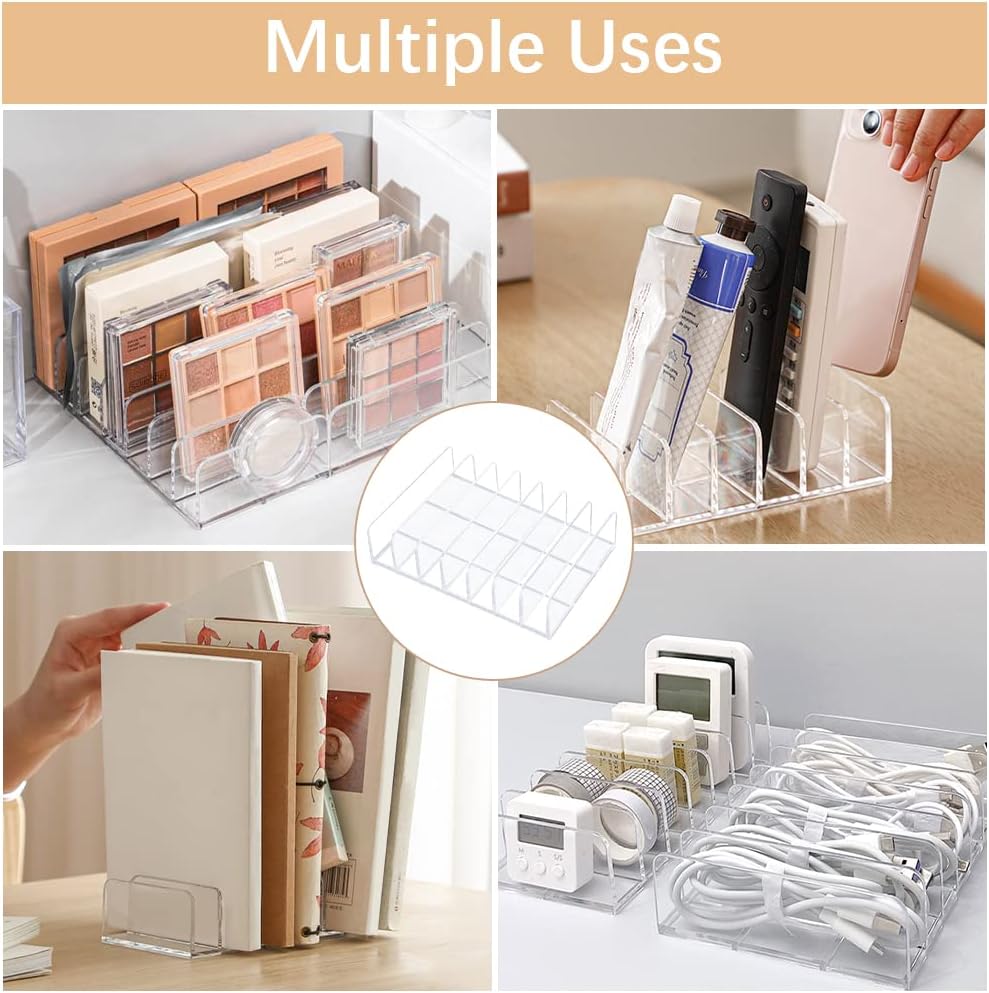 3Pcs Eyeshadow Palette Organizer, 7 Section Makeup Palette Organizer