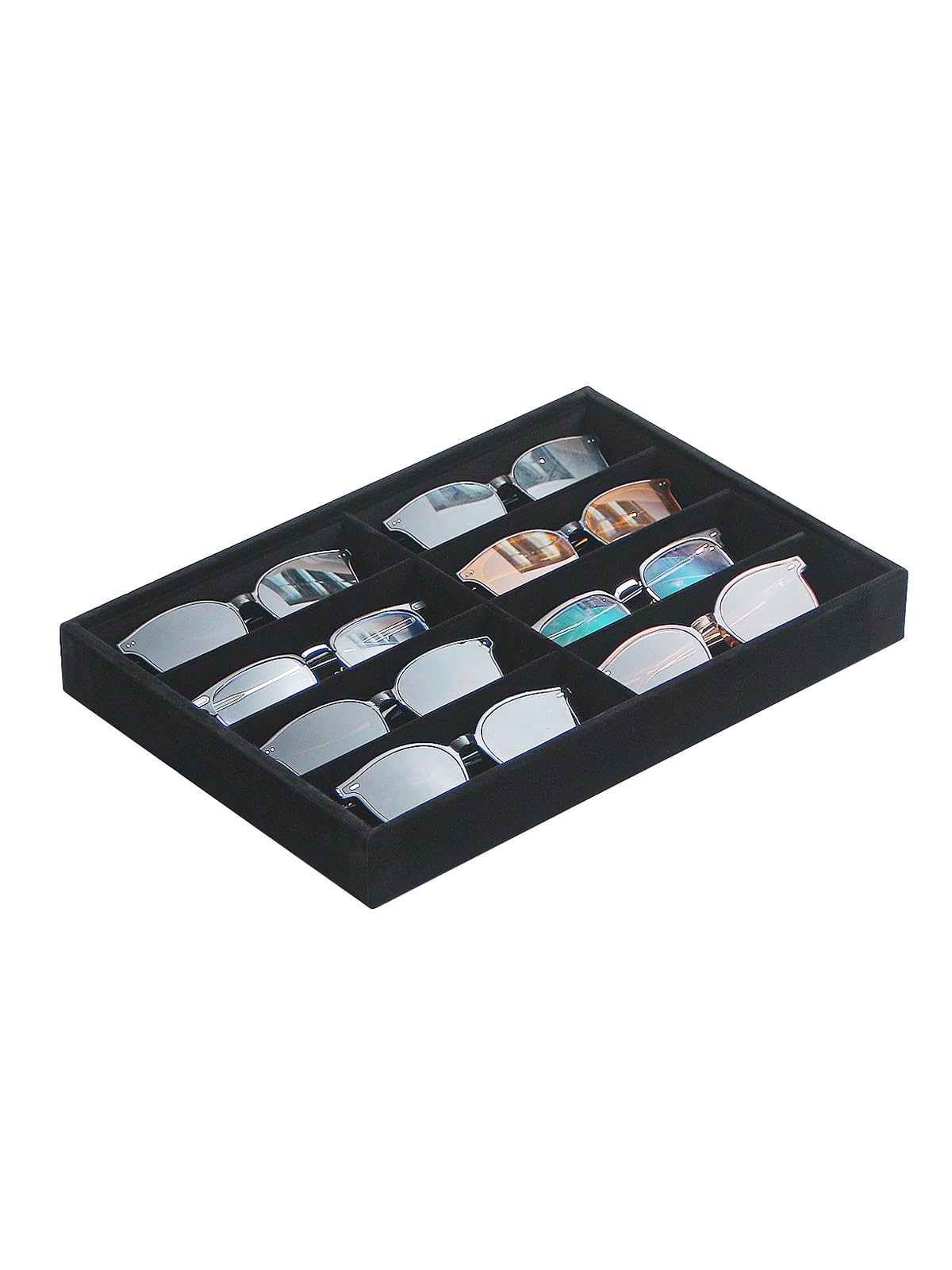 Coward 2PC Stackable Earring Tray Drawer Jewelry Holder Organizer Box Storage Earring Display Stand for Selling (beige(earring+earring))