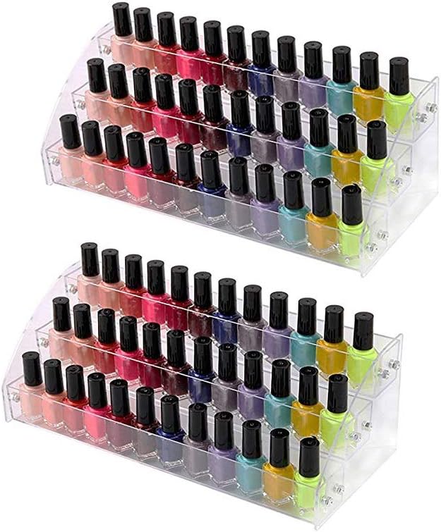 7 Tiers Essential Oils Nail Polish Rack Acrylic Lipstick Holder Display Stands Dropper Bottle Organizers Wide Tall Dresser Balls Commodity Goods Shelf for Store Shop Countertop Checkout Counter Case