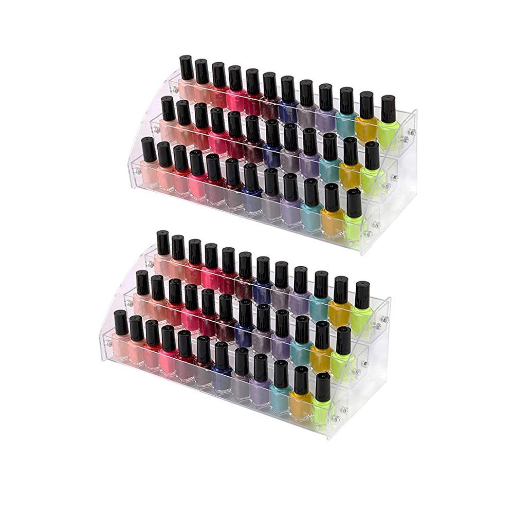 7 Tiers Essential Oils Nail Polish Rack Acrylic Lipstick Holder Display Stands Dropper Bottle Organizers Wide Tall Dresser Balls Commodity Goods Shelf for Store Shop Countertop Checkout Counter Case