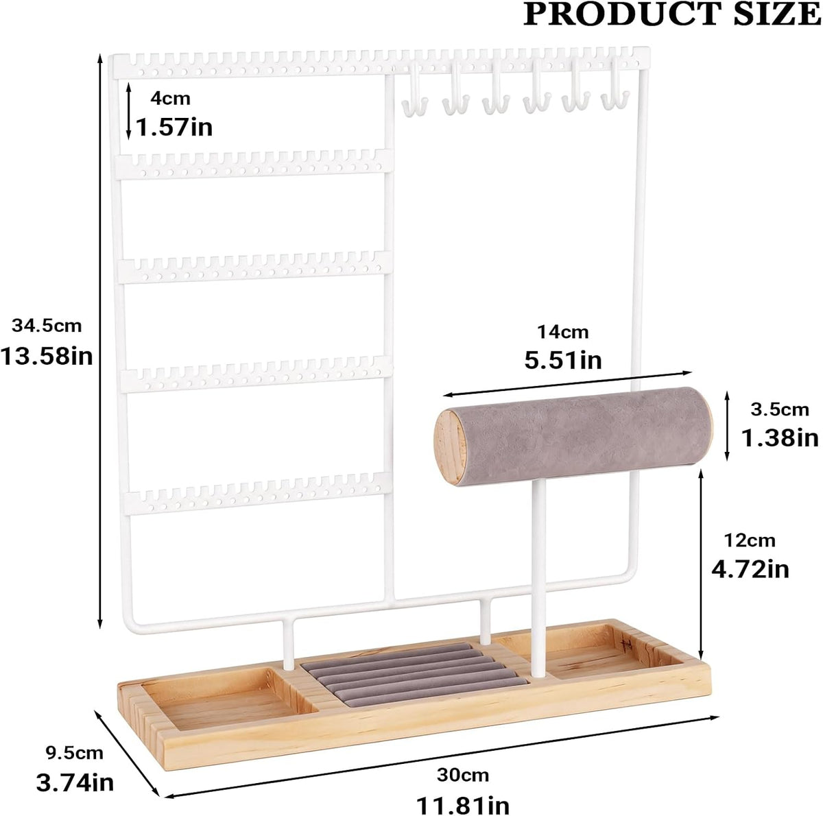 Ciormis Jewelry Organizer Stand， 5-Tier Earring Holder for Women and Girls