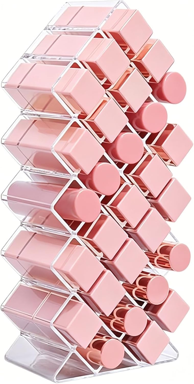Lipstick Organizer Holder 28 Spaces Fish Shape Lip Gloss Organizer