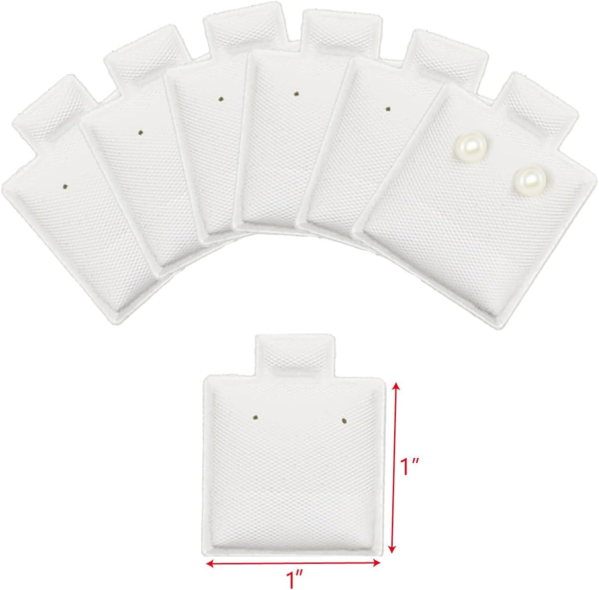Ikee Design 2 Pcs Black 50 Earring Card Tray Each, 100 Earring Puffy Cards