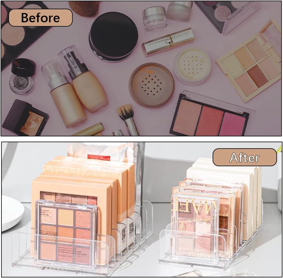 3Pcs Eyeshadow Palette Organizer, 7 Section Makeup Palette Organizer
