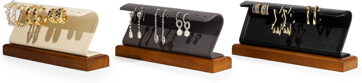 Solid Wood Long Earring Display Stand Earring Organizer Holder