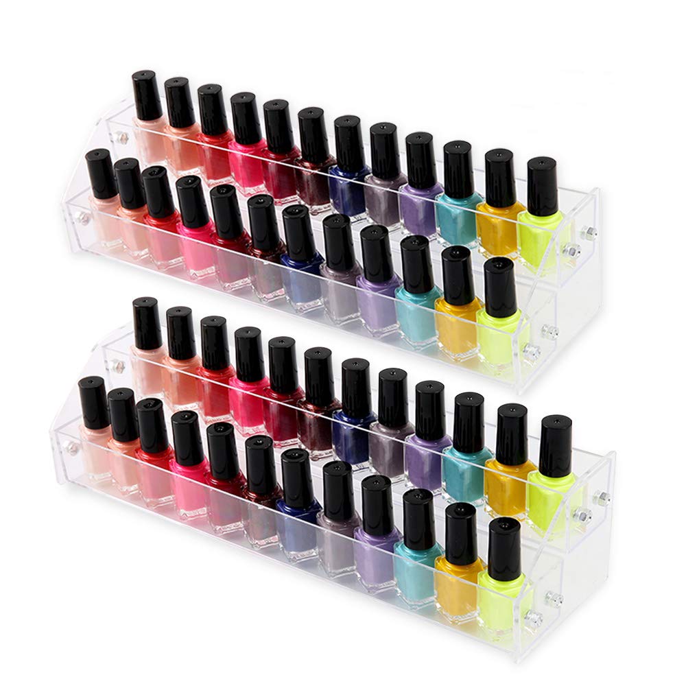 7 Tiers Essential Oils Nail Polish Rack Acrylic Lipstick Holder Display Stands Dropper Bottle Organizers Wide Tall Dresser Balls Commodity Goods Shelf for Store Shop Countertop Checkout Counter Case