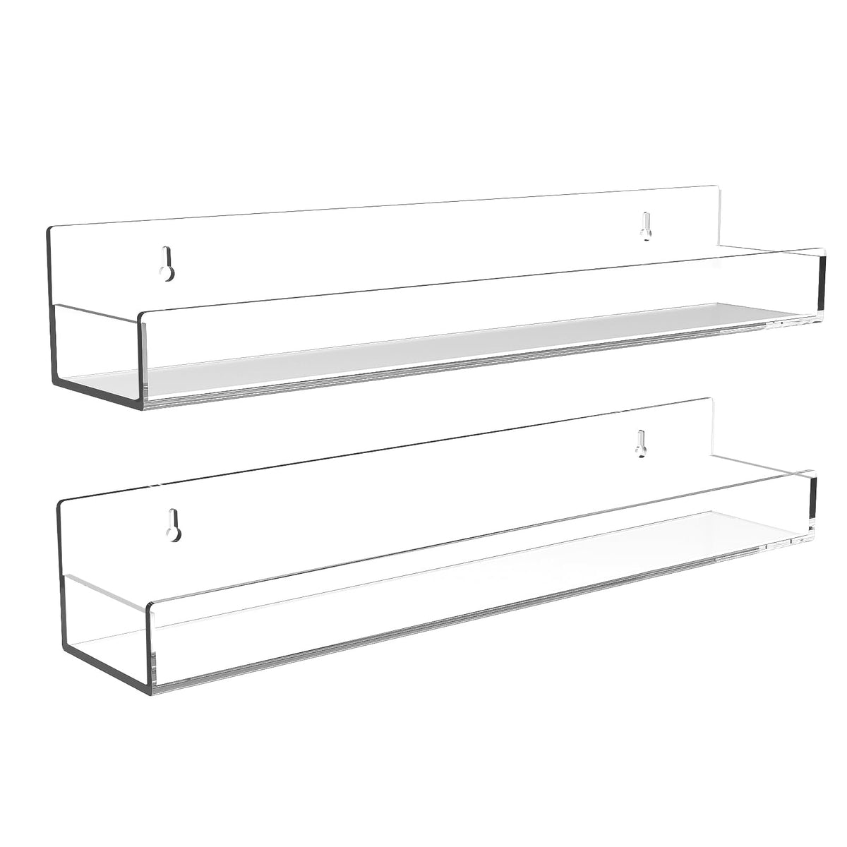 6 Pack Clear Acrylic Nail Polish Rack 15" L x 1.6" W x 2" H