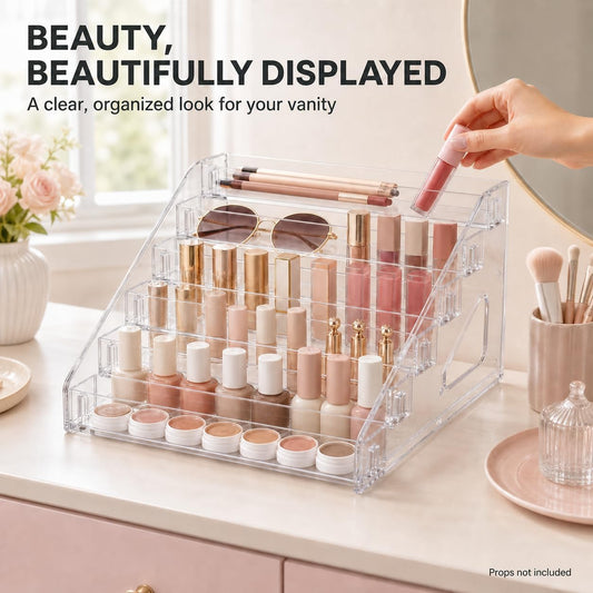 7 Tier Nail Polish Organizer, Clear Acrylic Countertop Display Stand
