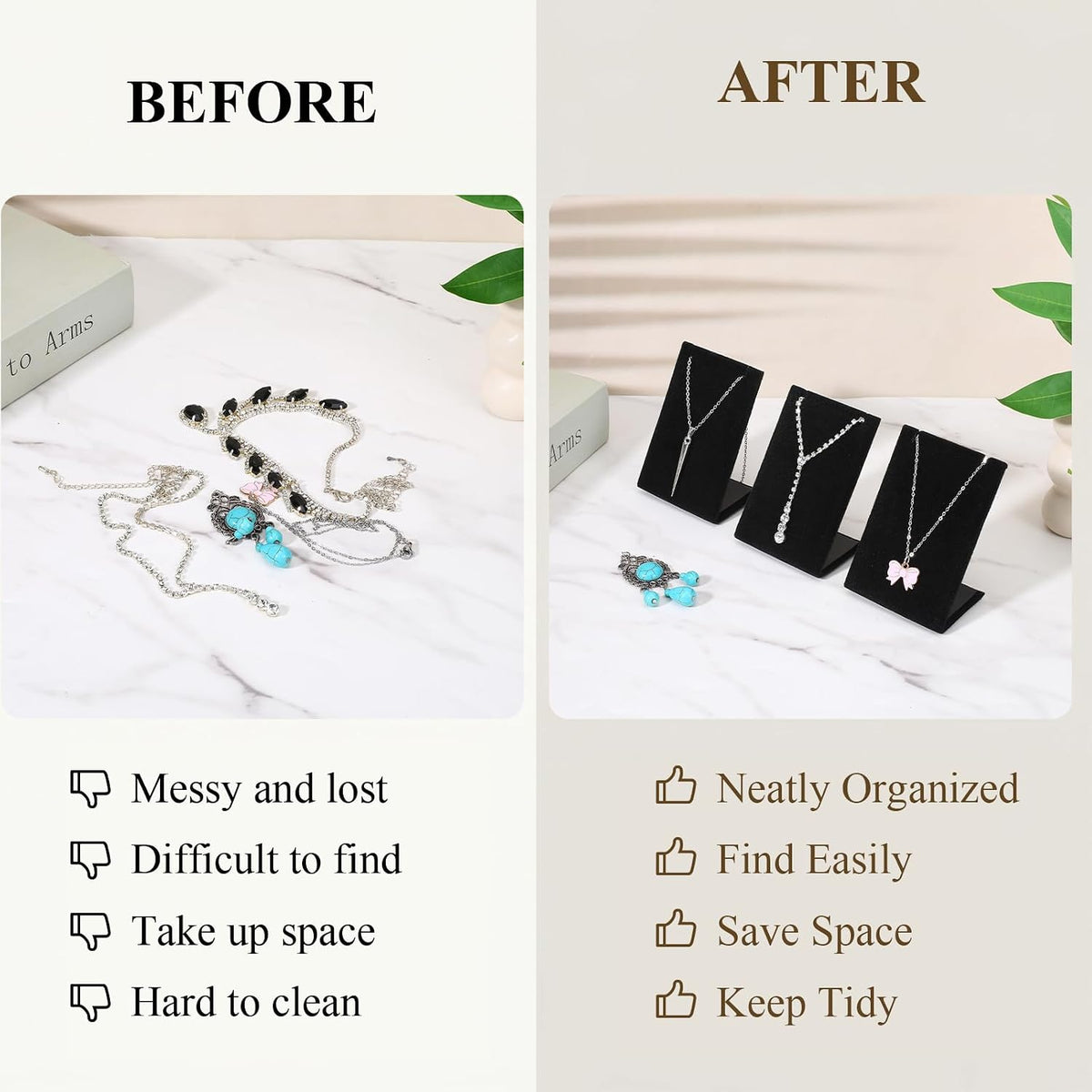 20Pcs Earring Necklace Display Stand L-Shaped Jewelry Organizer Holder