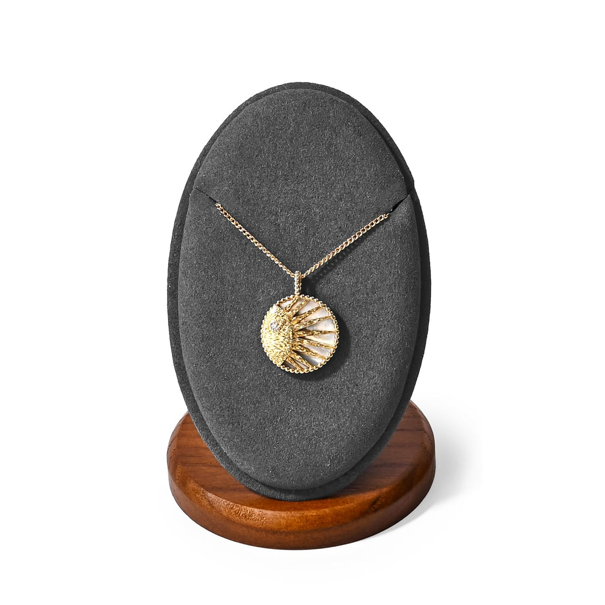 Beige Solid Wood Minimalist Earring & Ring Jewelry Display Stand