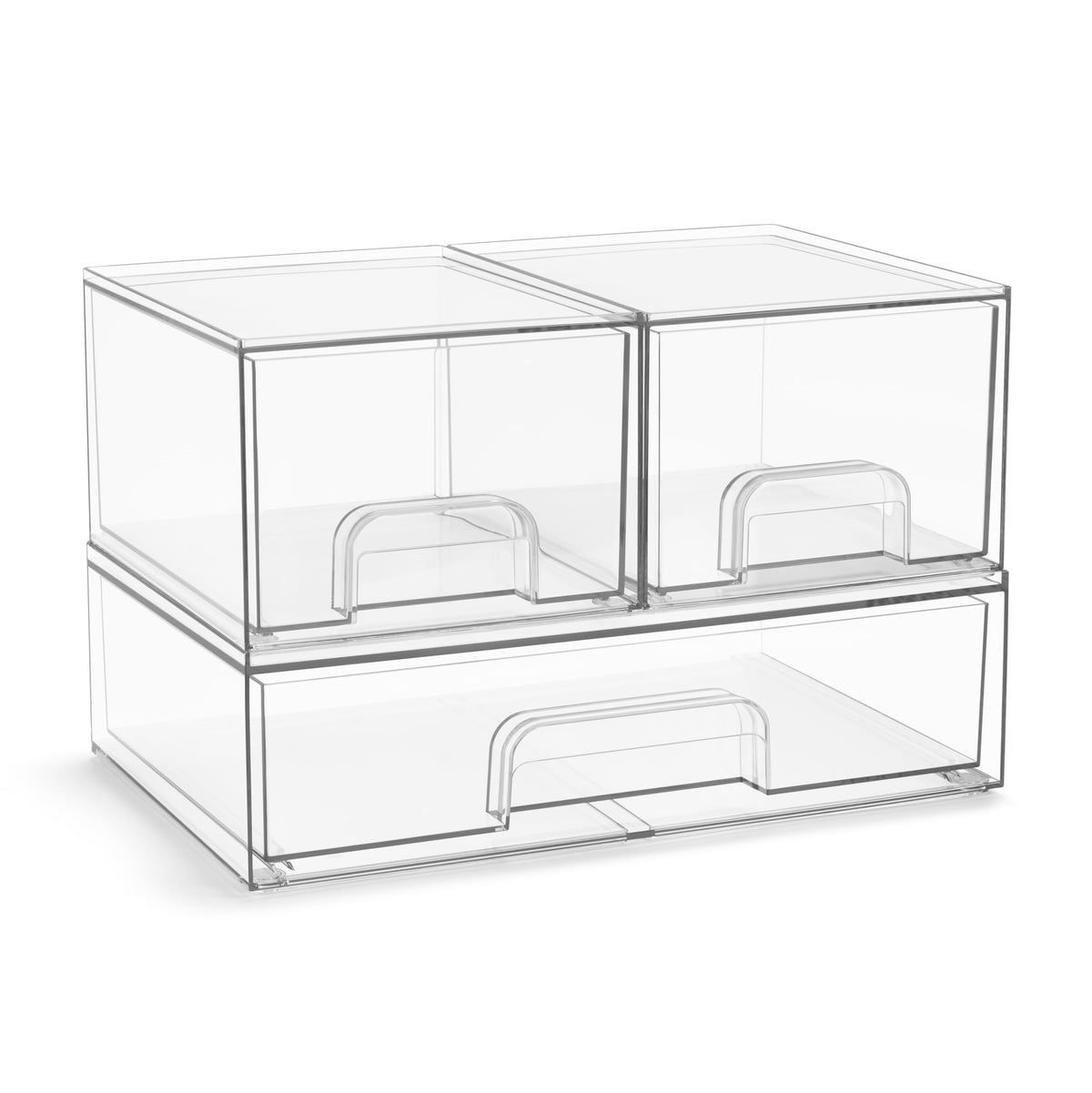 Sorbus Clear Stackable Storage Drawers (5 Pack, Complete Set)