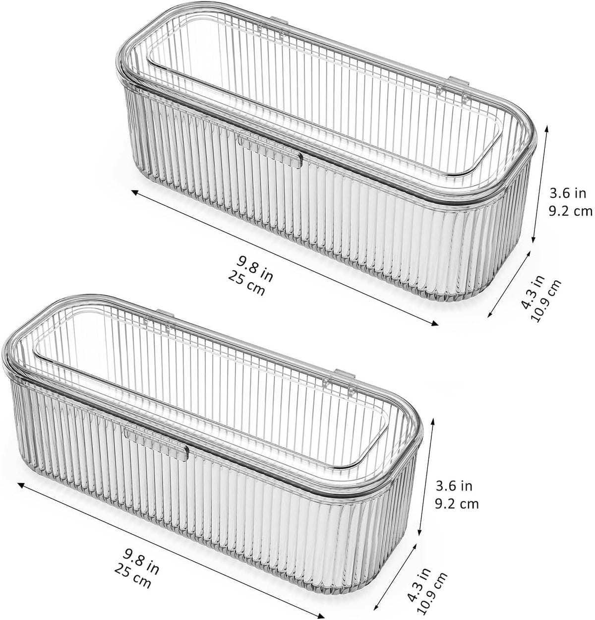 JessLab Makeup Brush Holder with Lid, Makeup Sponge Storage Case, 2 Pack