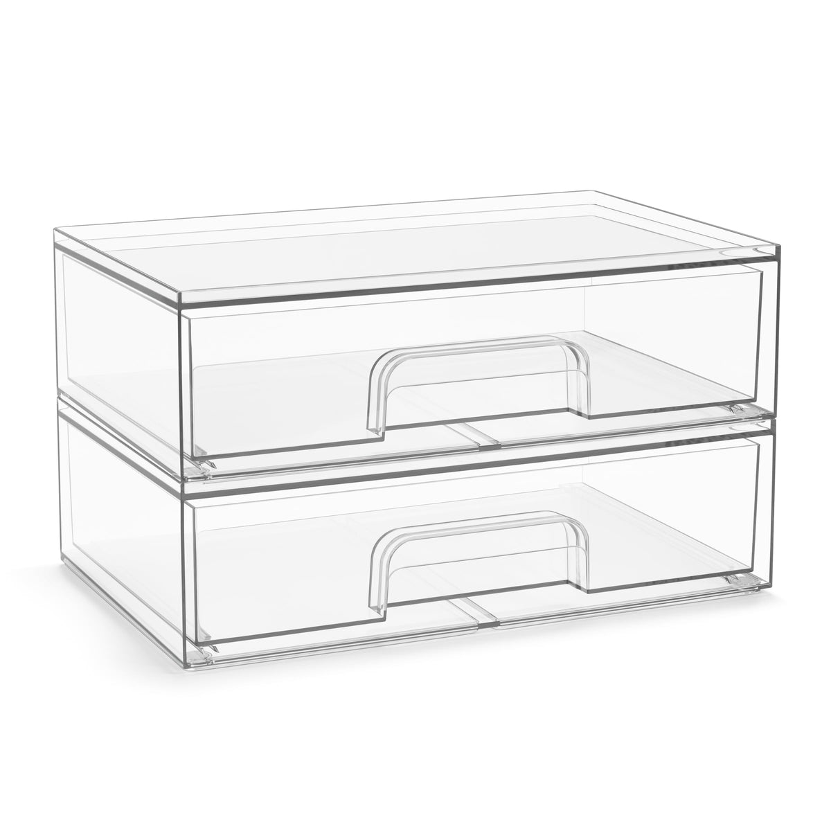 Sorbus Clear Stackable Storage Drawers (5 Pack, Complete Set)