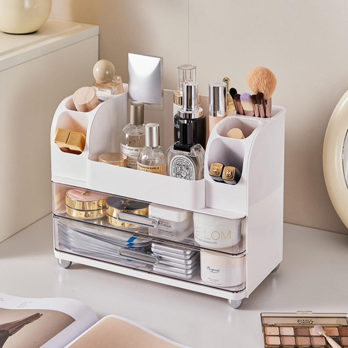 Makeup Organizer,Perfect Bathroom Skincare Organizer,Cosmetic Display Case