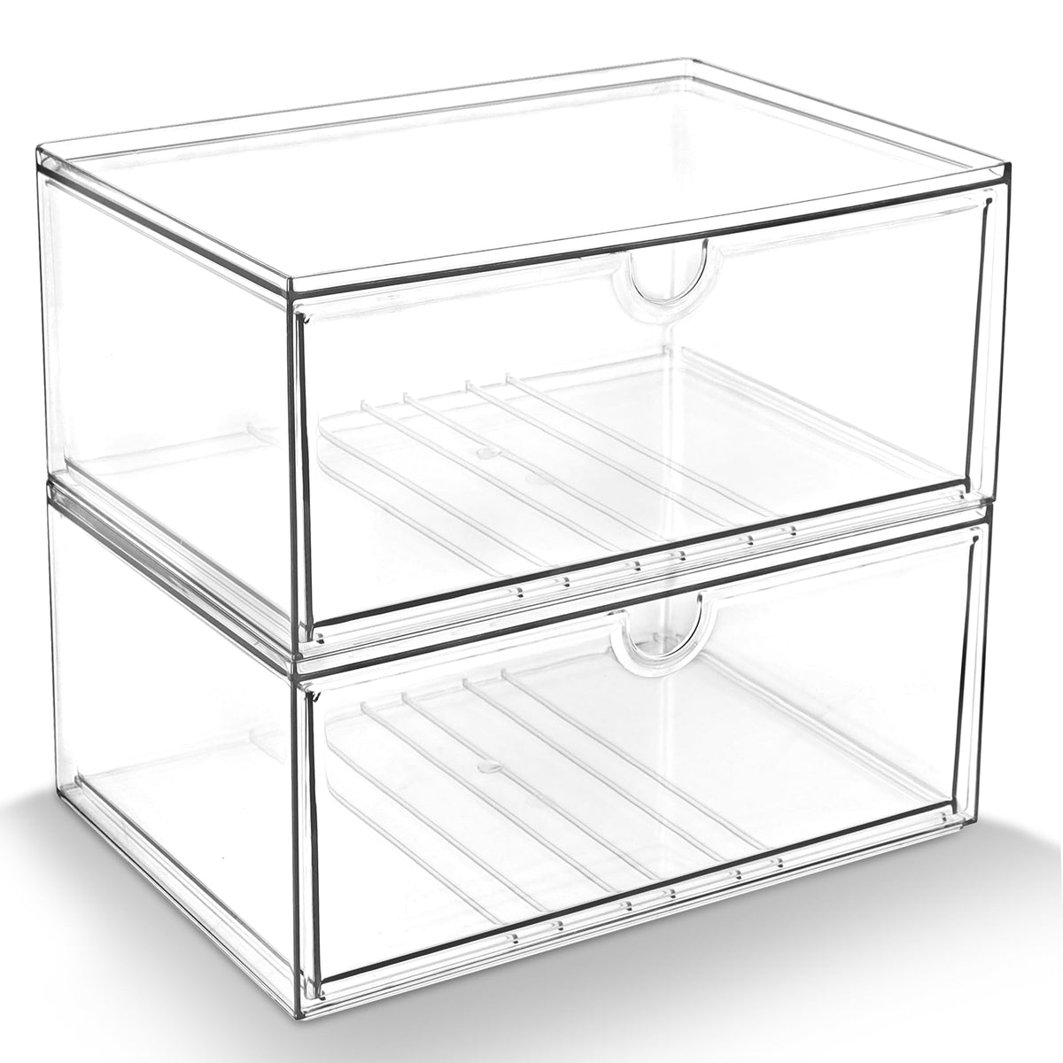 Prsildan Acrylic Drawer Makeup Organizer with 4 Drawers