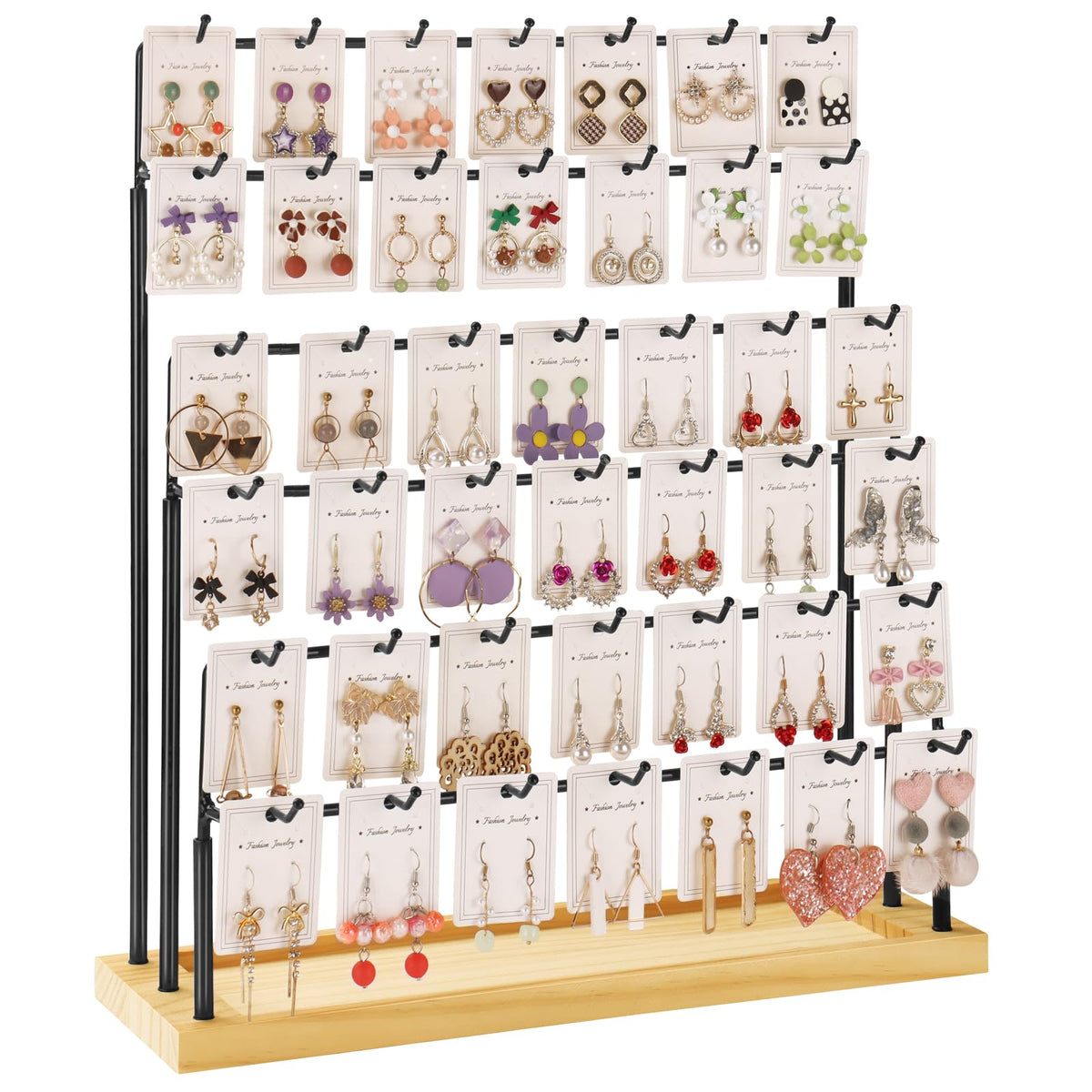 Earring Display for Vendors, 6 Tiers Earring Rack Display Holder Stand