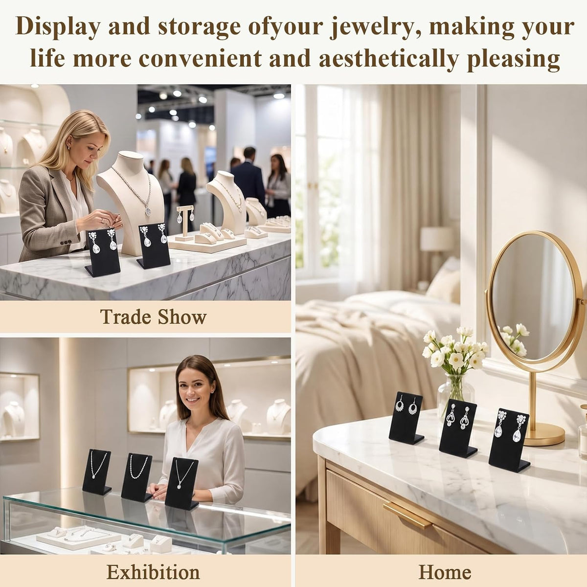 20Pcs Earring Necklace Display Stand L-Shaped Jewelry Organizer Holder