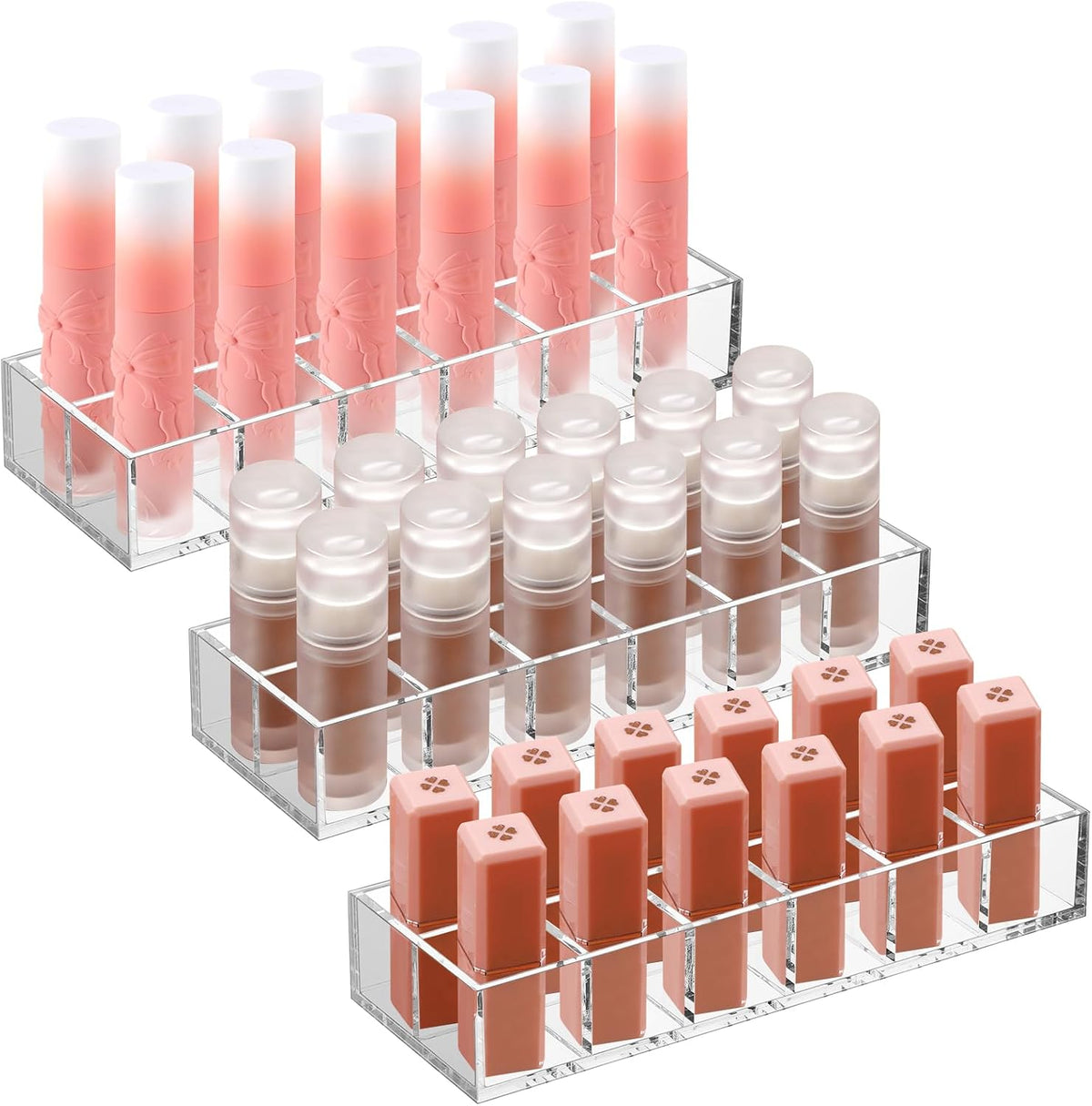 Kigley Clear Lipstick Organizer Acrylic Lip Gloss Holder