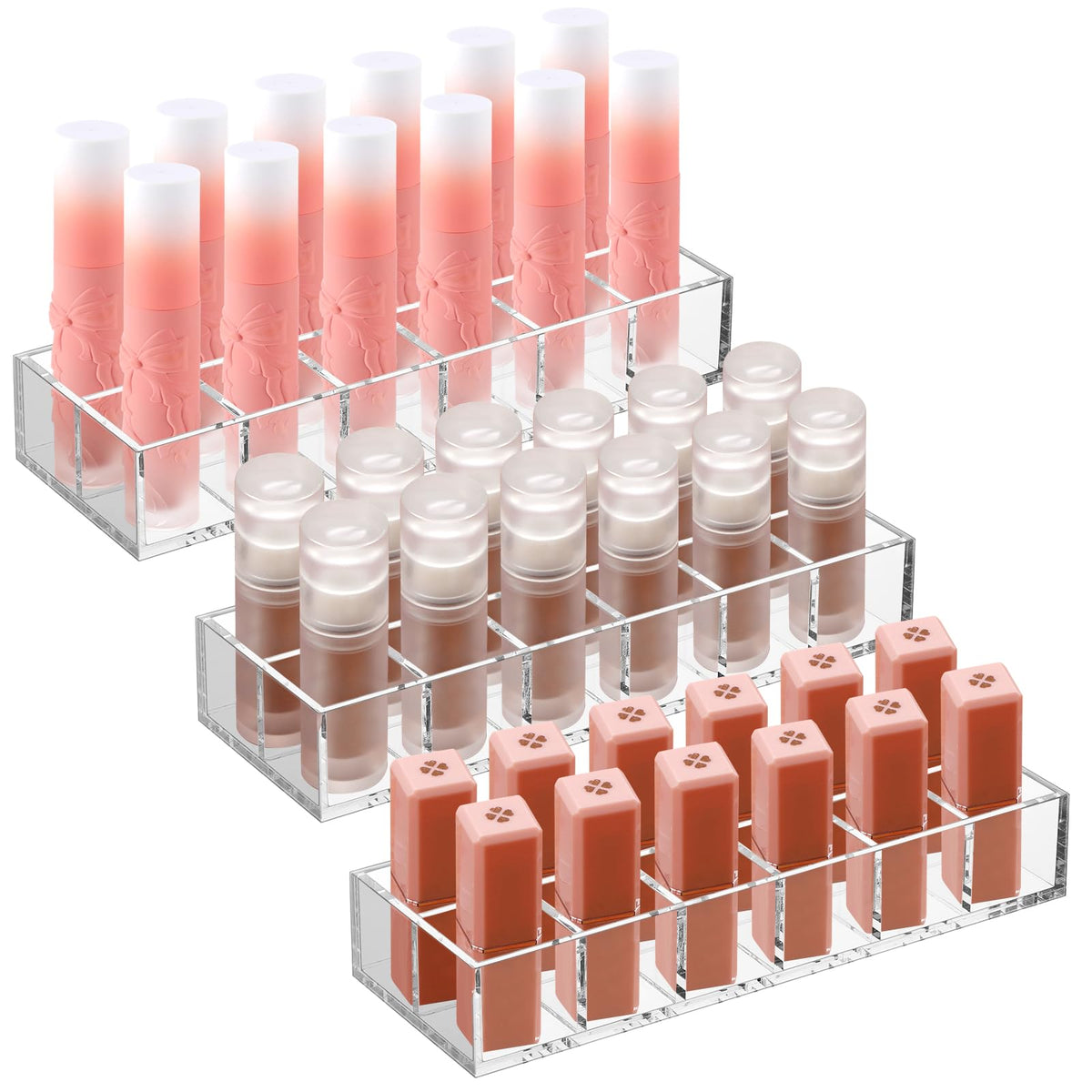Kigley Clear Lipstick Organizer Acrylic Lip Gloss Holder