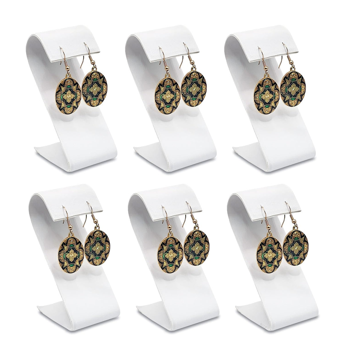 MOOCA 6pcs Earring Stand Displays Jewelry Display Stands, Black Velvet