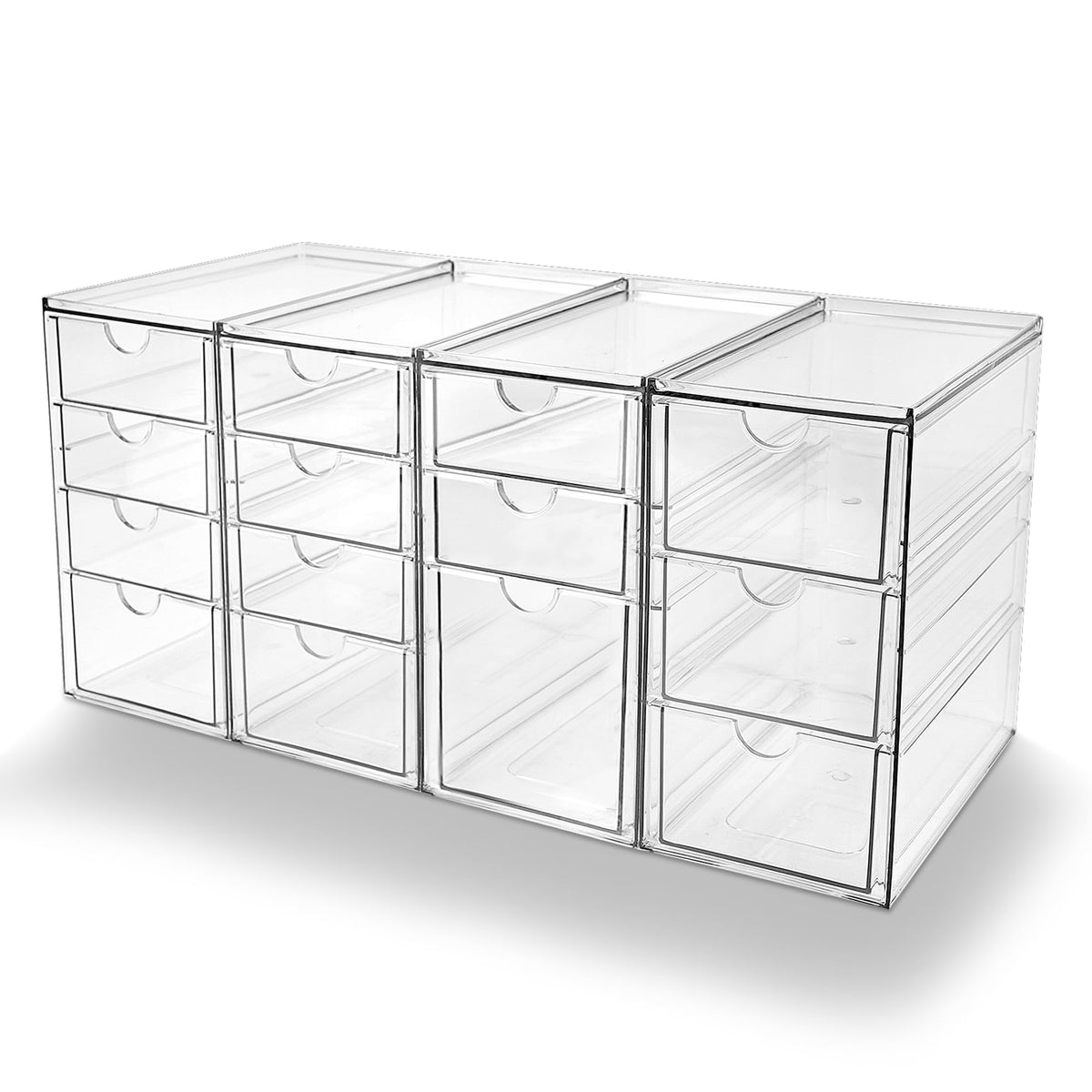 Prsildan Acrylic Drawer Makeup Organizer with 4 Drawers