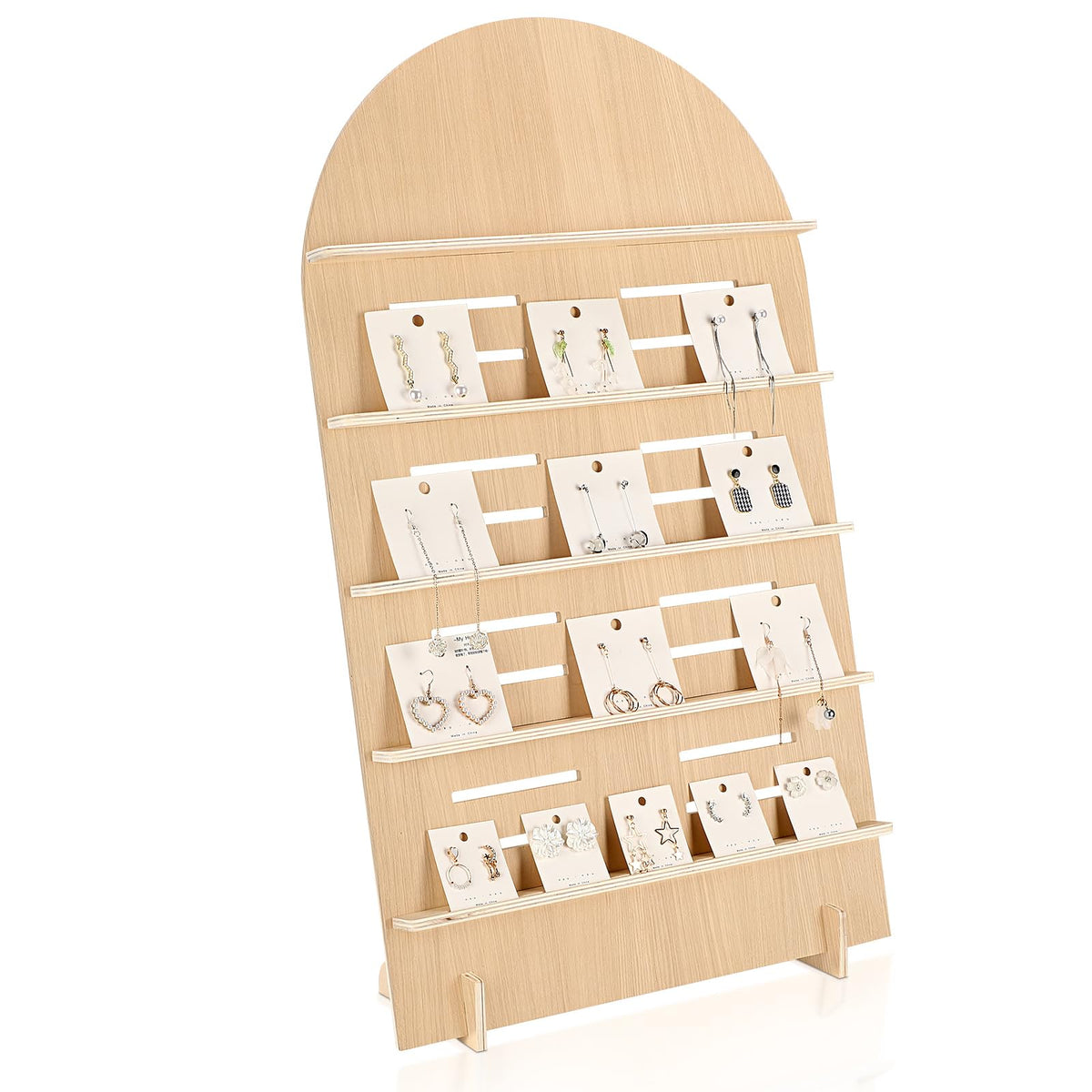 DoubleFill 5 Tier Wooden Earring Display for Vendor