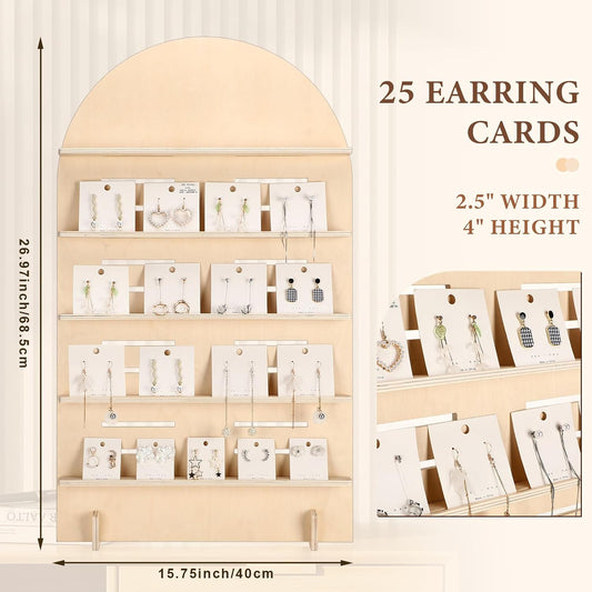 DoubleFill 5 Tier Wooden Earring Display for Vendor