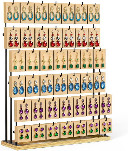 ORLESS Jewelry Display Stand for Vendors, 42 Hooks (Black)