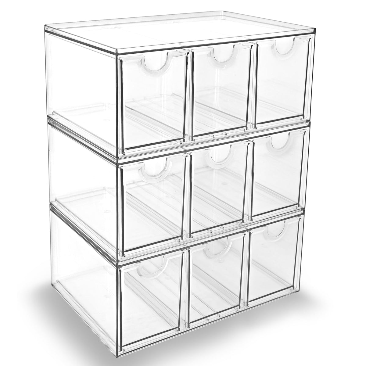 Prsildan Acrylic Drawer Makeup Organizer with 4 Drawers