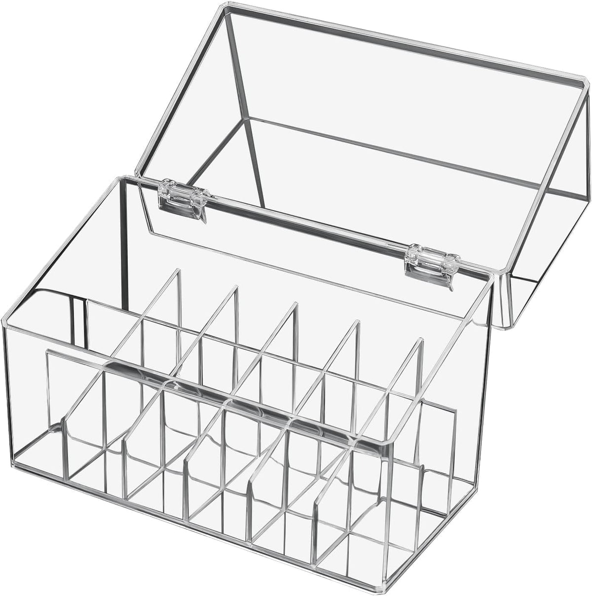 ATOMUS Lipstick Holder Display Case, 18 Slots Lipstick Organizer Storage with Dust Cover Transparent Acrylic Cosmetic Makeup Lipgloss Rack Holder