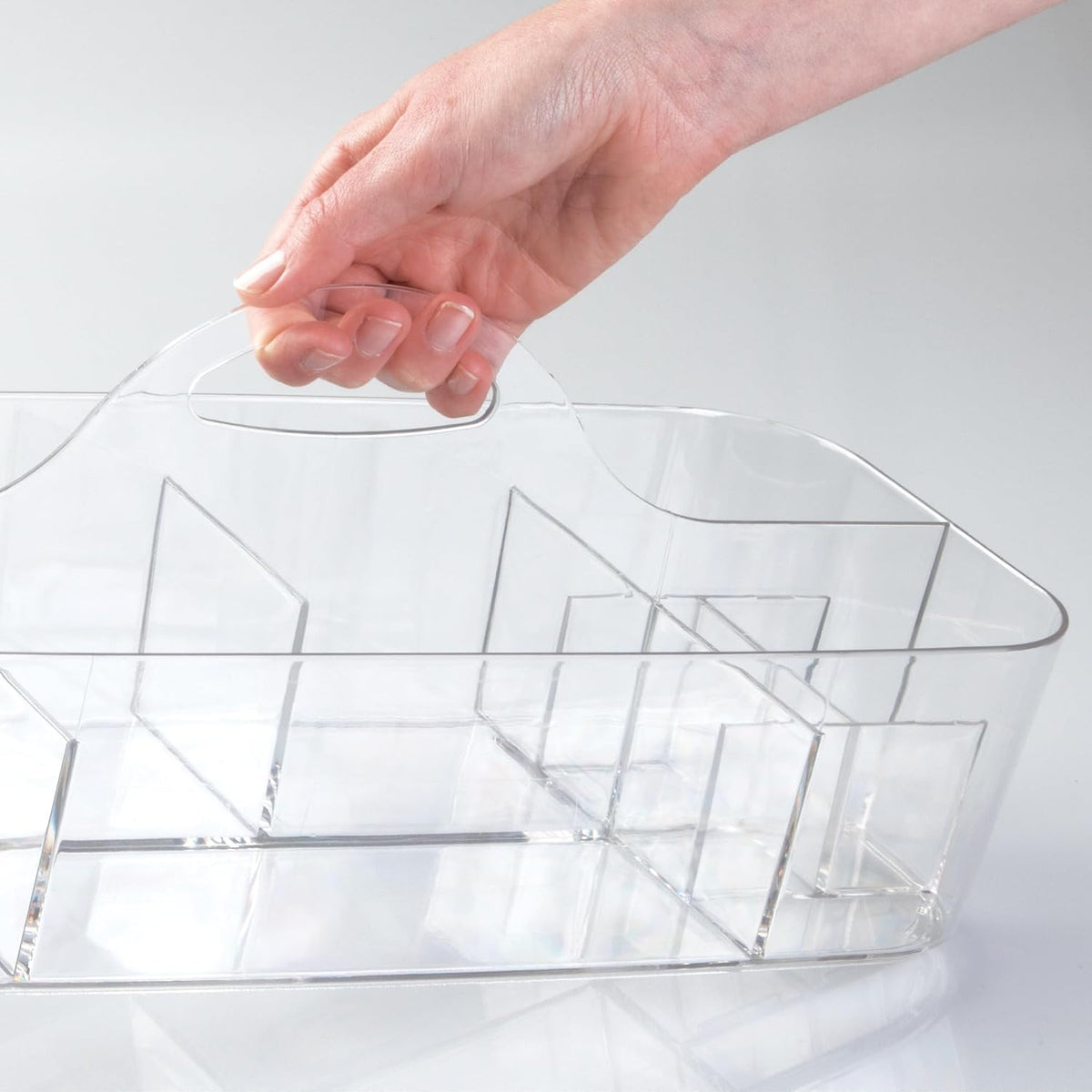 iDesign Plastic Cosmetic Organizer Tote, Clear