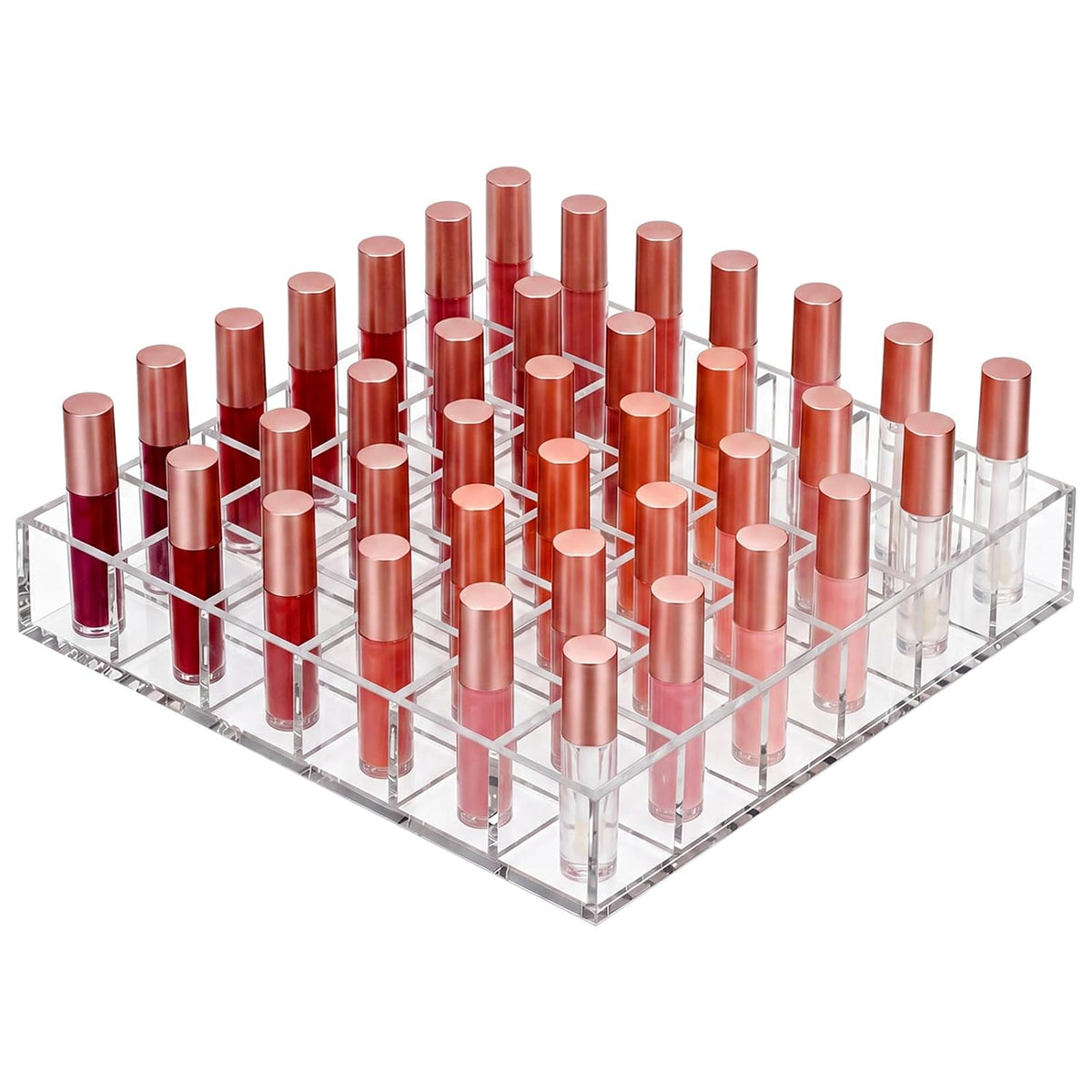 Mumufy Lipstick Holder Clear Acrylic Makeup Organizer Display, 36 Slot