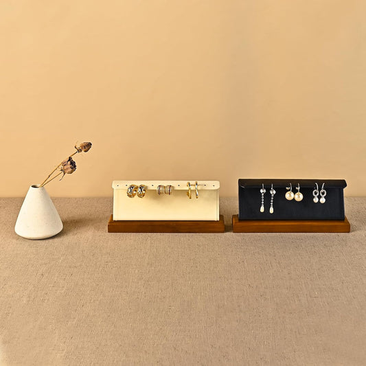 Solid Wood Long Earring Display Stand Earring Organizer Holder