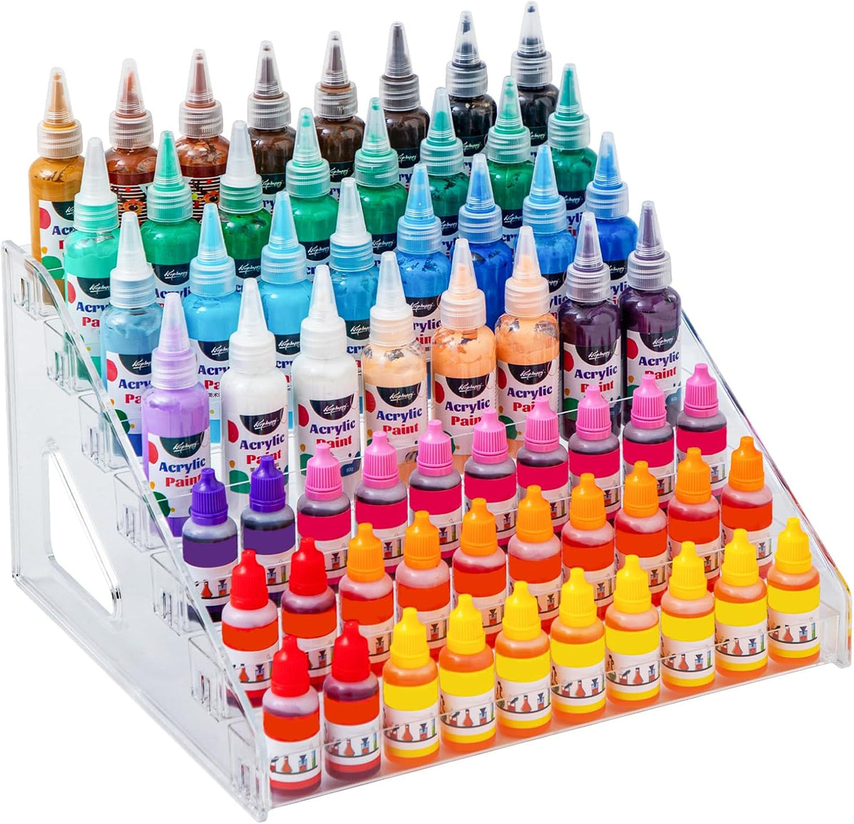 7Tier Acrylic Paint Organizer,Nail Polish Rack Shelf,Painting Bottle Holder