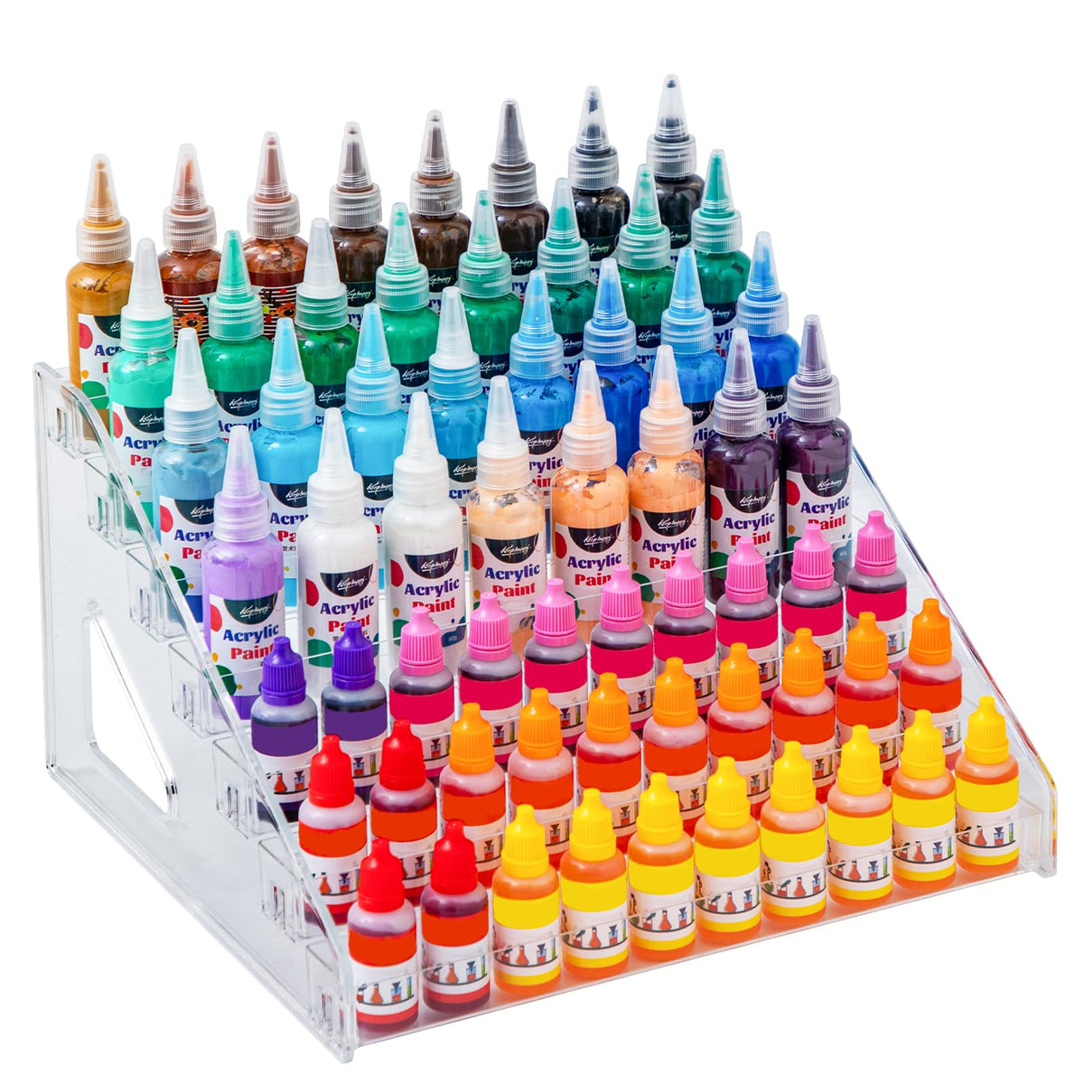 7Tier Acrylic Paint Organizer,Nail Polish Rack Shelf,Painting Bottle Holder