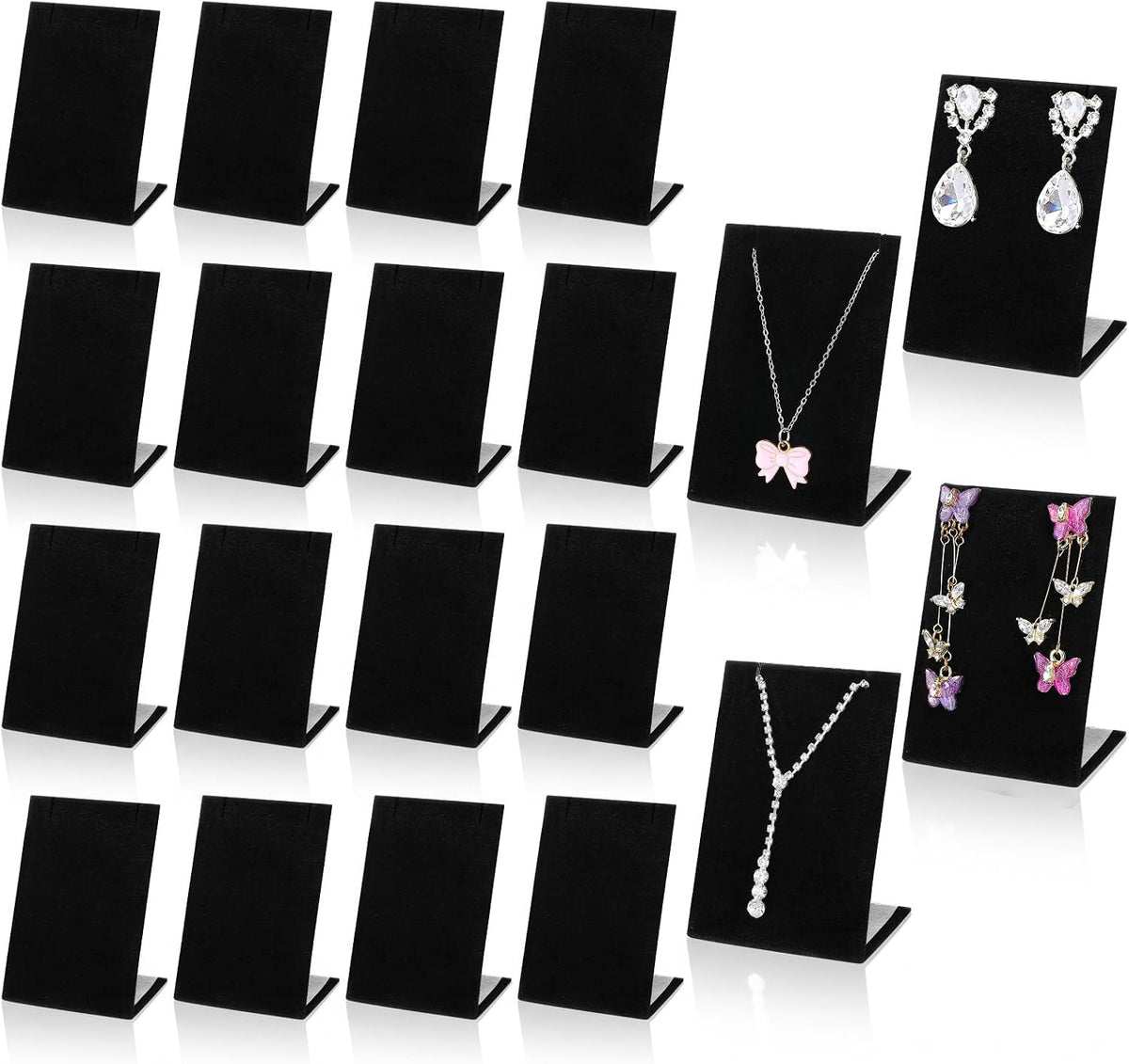 20Pcs Earring Necklace Display Stand L-Shaped Jewelry Organizer Holder