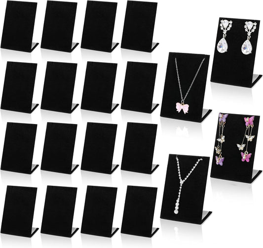 20Pcs Earring Necklace Display Stand L-Shaped Jewelry Organizer Holder