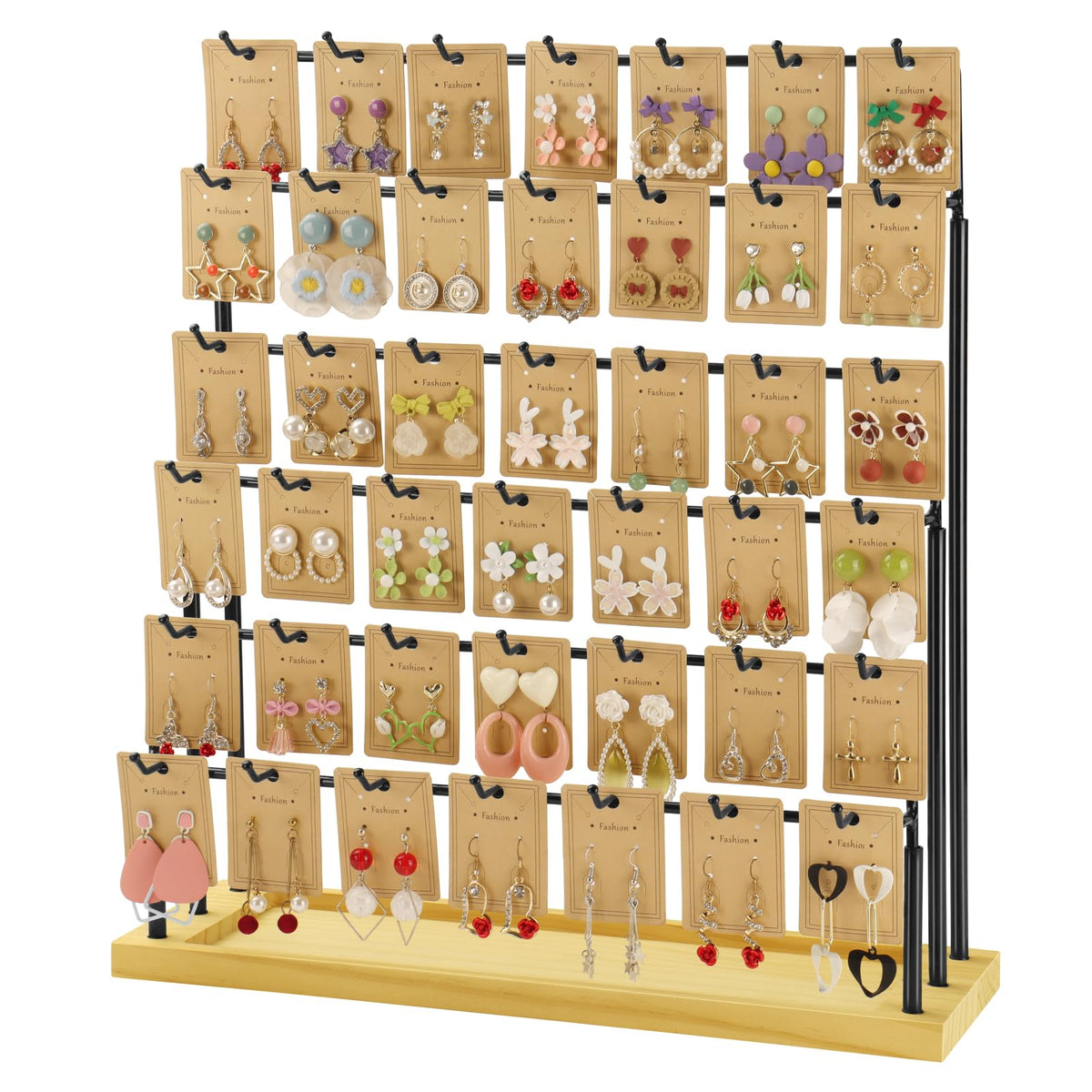 Jewelry Display for Vendors,6 Tiers 42 Hooks Earring Display Holder Stand