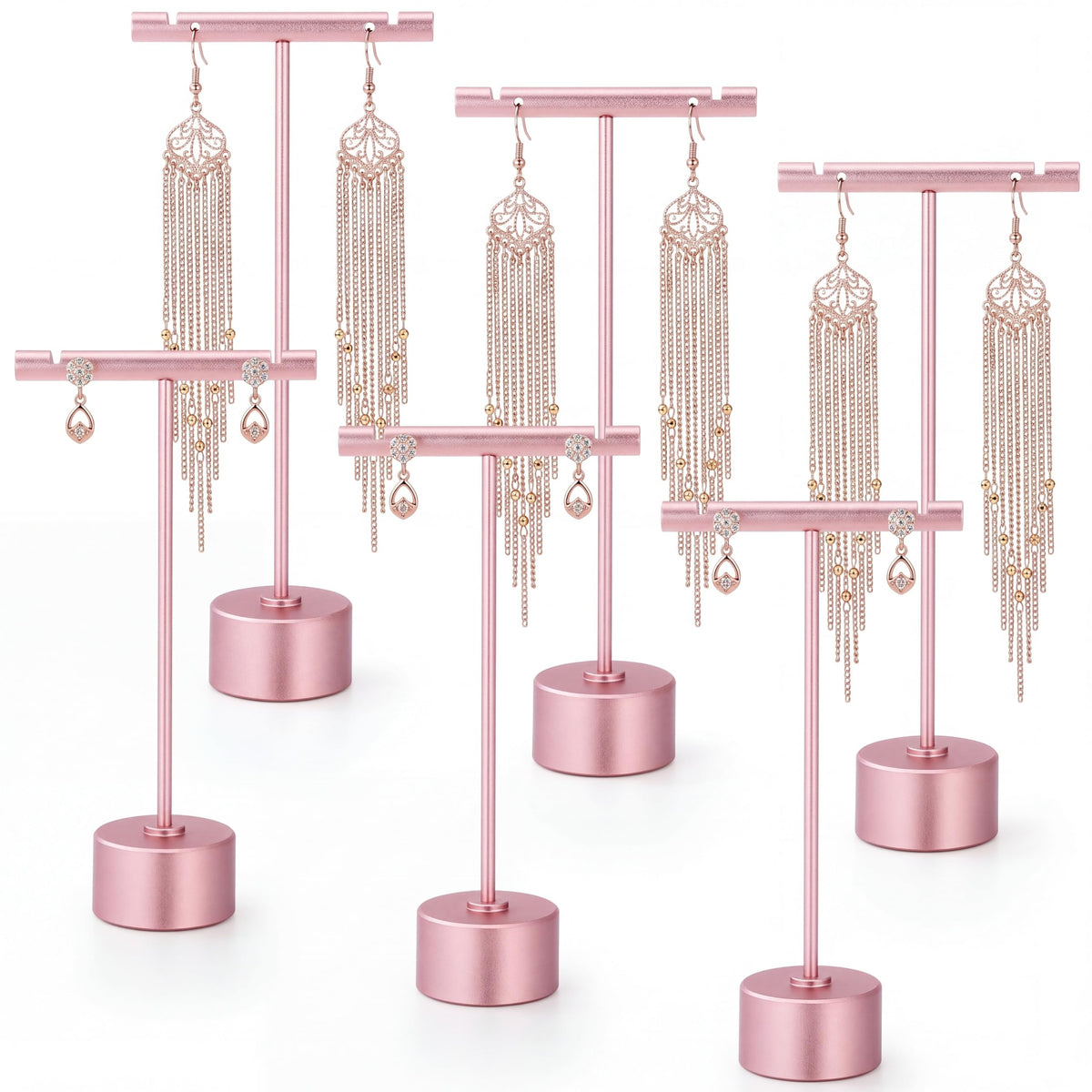 Kigeli T Bar Metal Earring Display Stand with 2 Heights