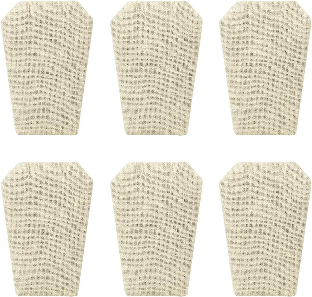 MOOCA 6-Piece Linen Earring Display Stands for Jewelry Display