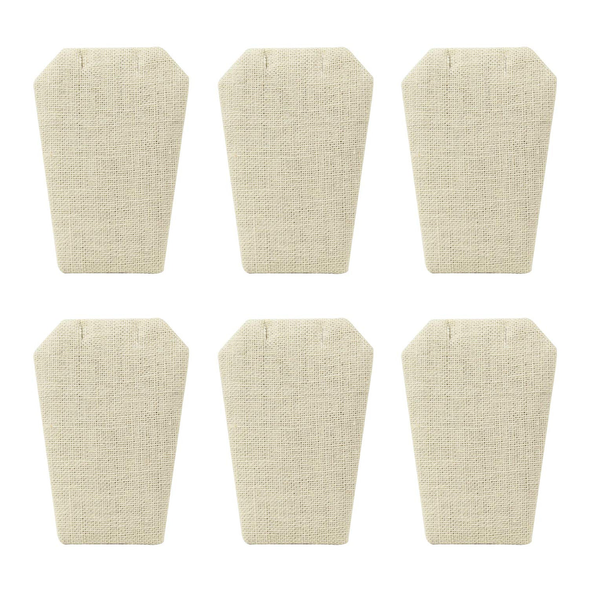 MOOCA 6-Piece Linen Earring Display Stands for Jewelry Display