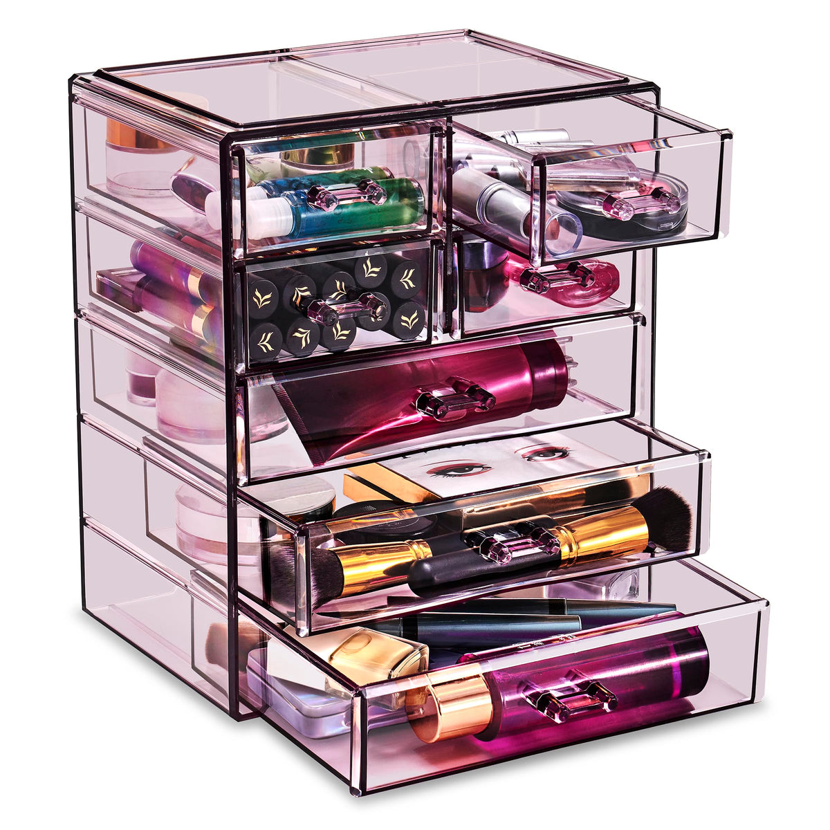 Sorbus 6-Drawer Makeup Organizer with Small & Wide Drawers (Diamond)